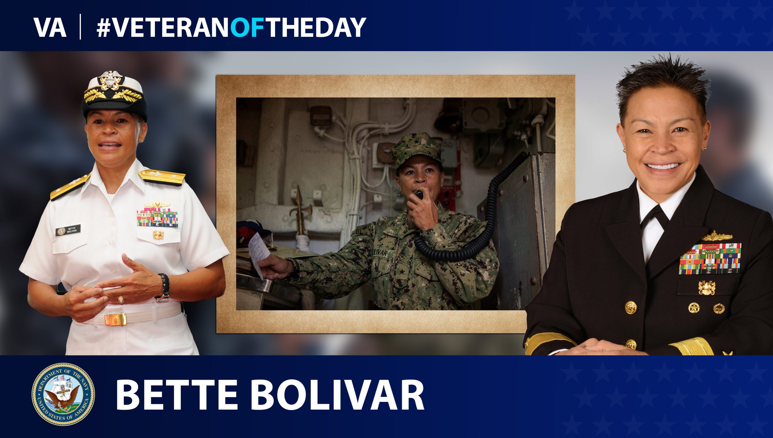 Today’s #VeteranOfTheDay is Navy Veteran Bette Bolivar, who was one of the first Filipino American graduates of the U.S. Naval Academy and one of the first women to become a diver in the Navy.