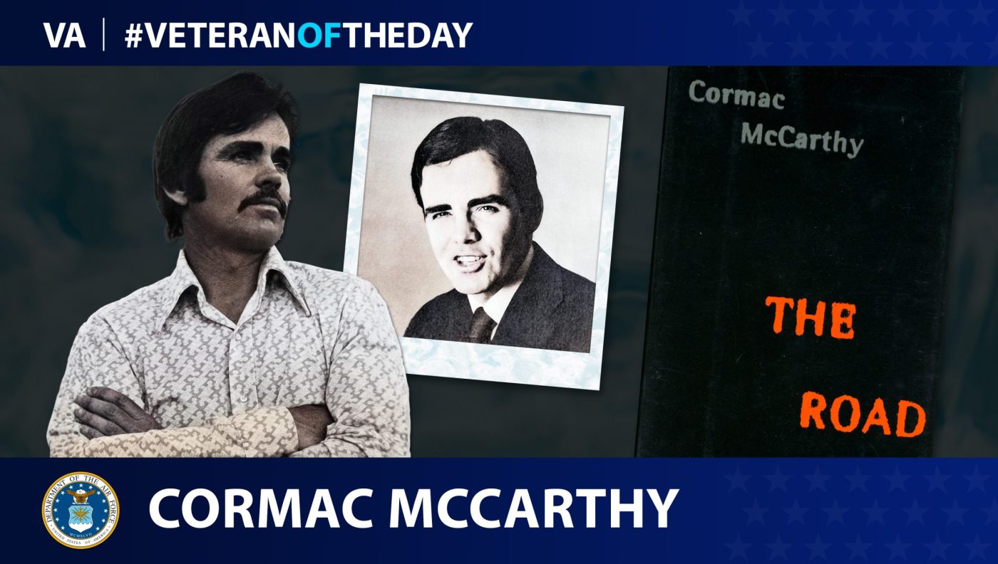 Today's #VeteranOfTheDay is Air Force Veteran and celebrated author Cormac McCarthy.