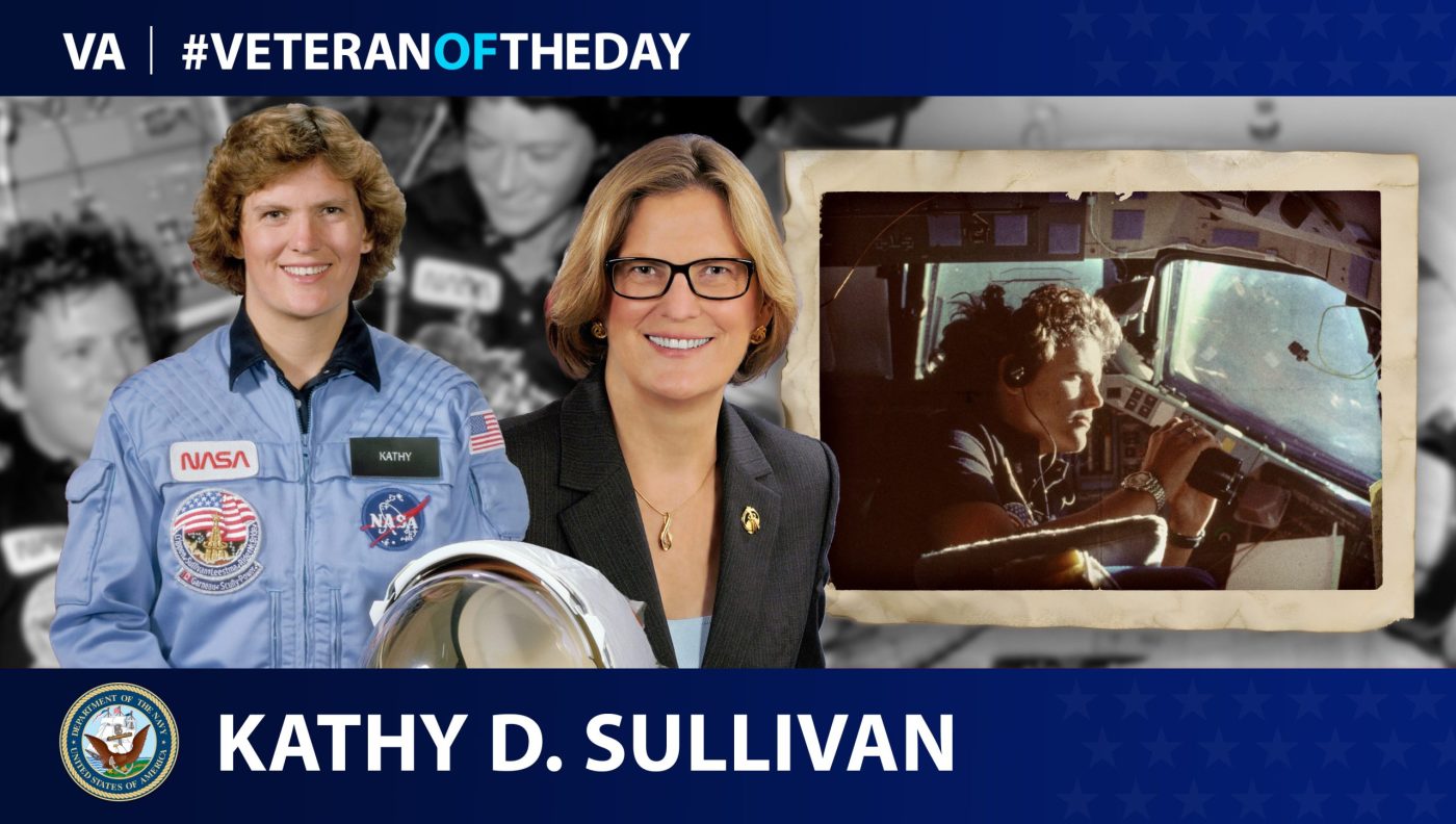 Today’s #VeteranOfTheDay is Navy Veteran Kathryn Sullivan, who was the first American woman to walk in space.