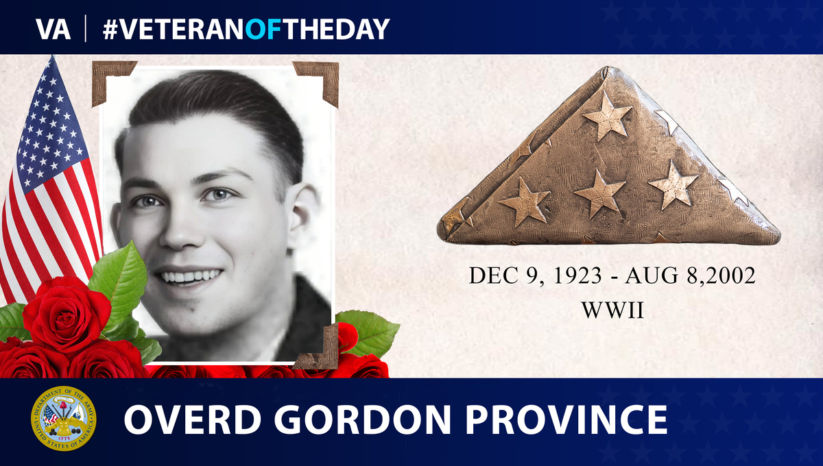 Today's #VeteranOfTheDay is a Veterans Legacy Memorial project selection of Army Veteran Overd Gordon Province, who served in three conflicts.
