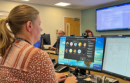Hurricane exercise emergency manager monitor virtual traffic