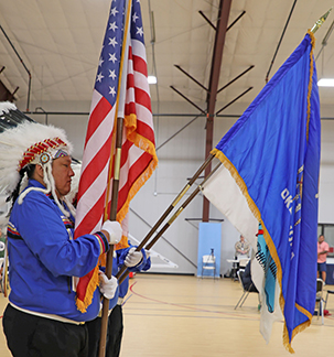Native American color guard at PACT EVENT