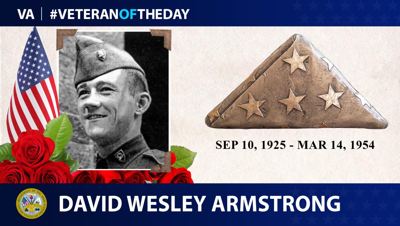 Today's #VeteranOfTheDay is Korean War Army Veteran David Wesley Armstrong, who went missing in 1951.