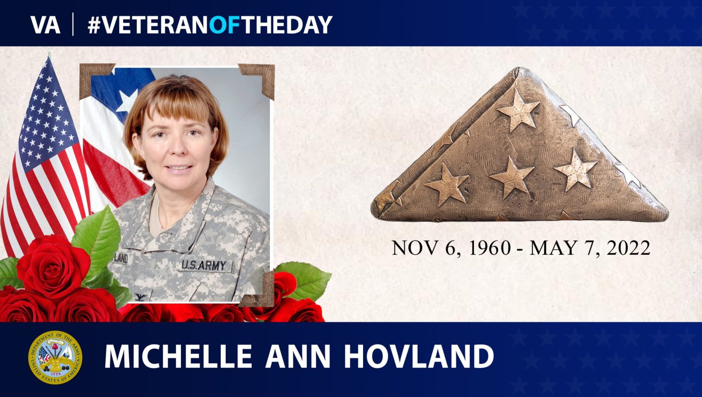 Today's Veterans Legacy Project #VeteranOfTheDay honors Army Veteran Michelle Ann Hovland, who died of breast cancer in 2022.