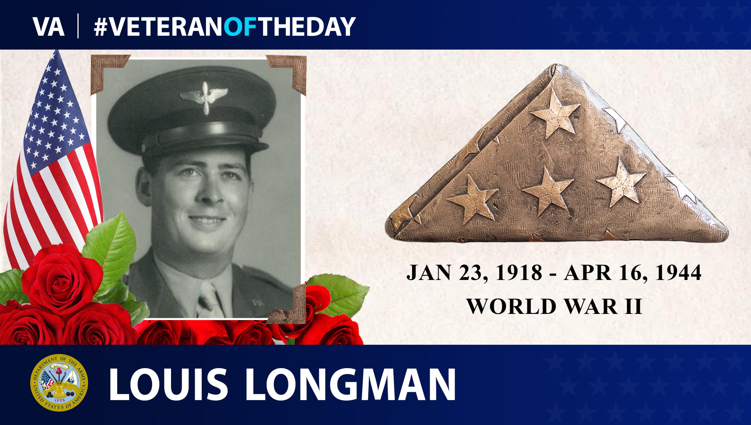 Today's #VeteranOfTheDay is a Veterans Legacy Project tribute to Army Air Forces Veteran Louis Longman, whose aircraft never returned after a bombing mission in New Guinea.