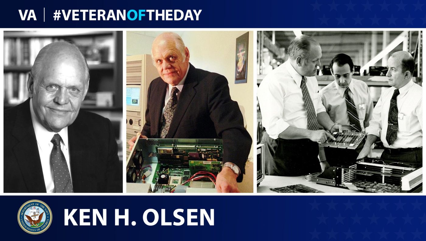 Today’s #VeteranOfTheDay is Kenneth H. Olsen, who served in the Navy during World War II and then went on to become a renowned computer engineer.