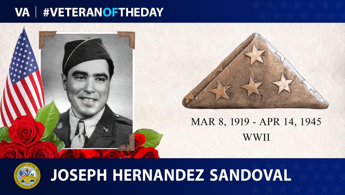 Today's #VeteranOfTheDay is Army WWII Veteran Joseph Sandoval, who died in Germany in 1945.
