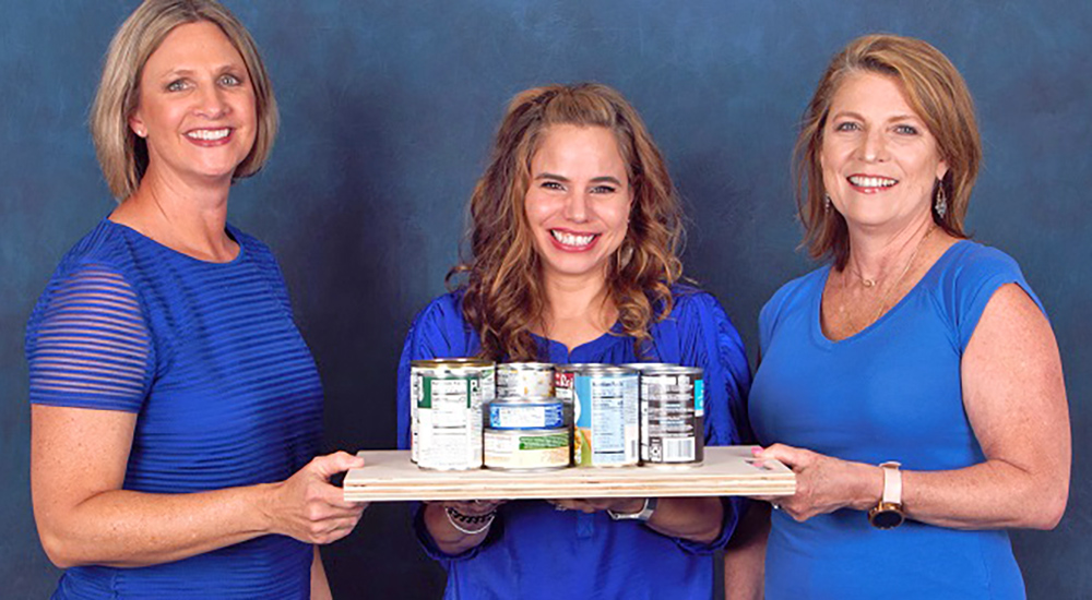 Three women focus on food insecurity