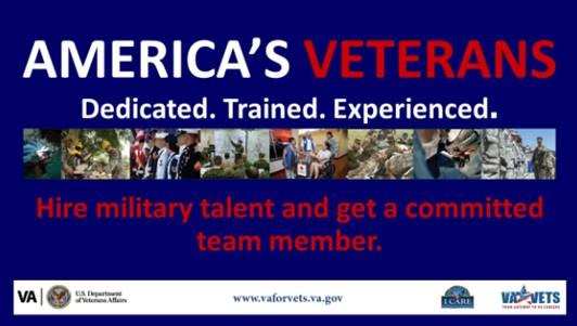 VA, in collaboration with non-governmental organizations, hosts a series of monthly job fairs across the country for service members and Veterans.