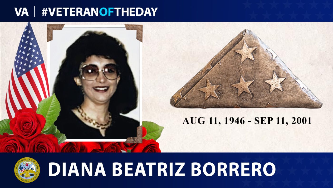 Today's #VeteranOfTheDay is Army Veteran Diana Beatriz Borrero, who died at the Pentagon on 9/11.