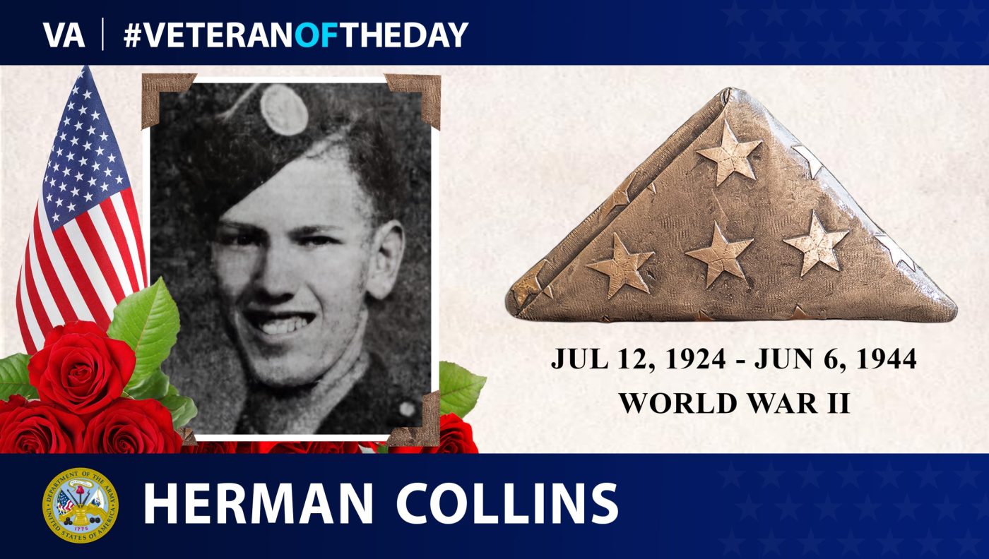 Today's #VeteranOfTheDay is Army Veteran Herman Collins, who served with Easy Company in WWII.