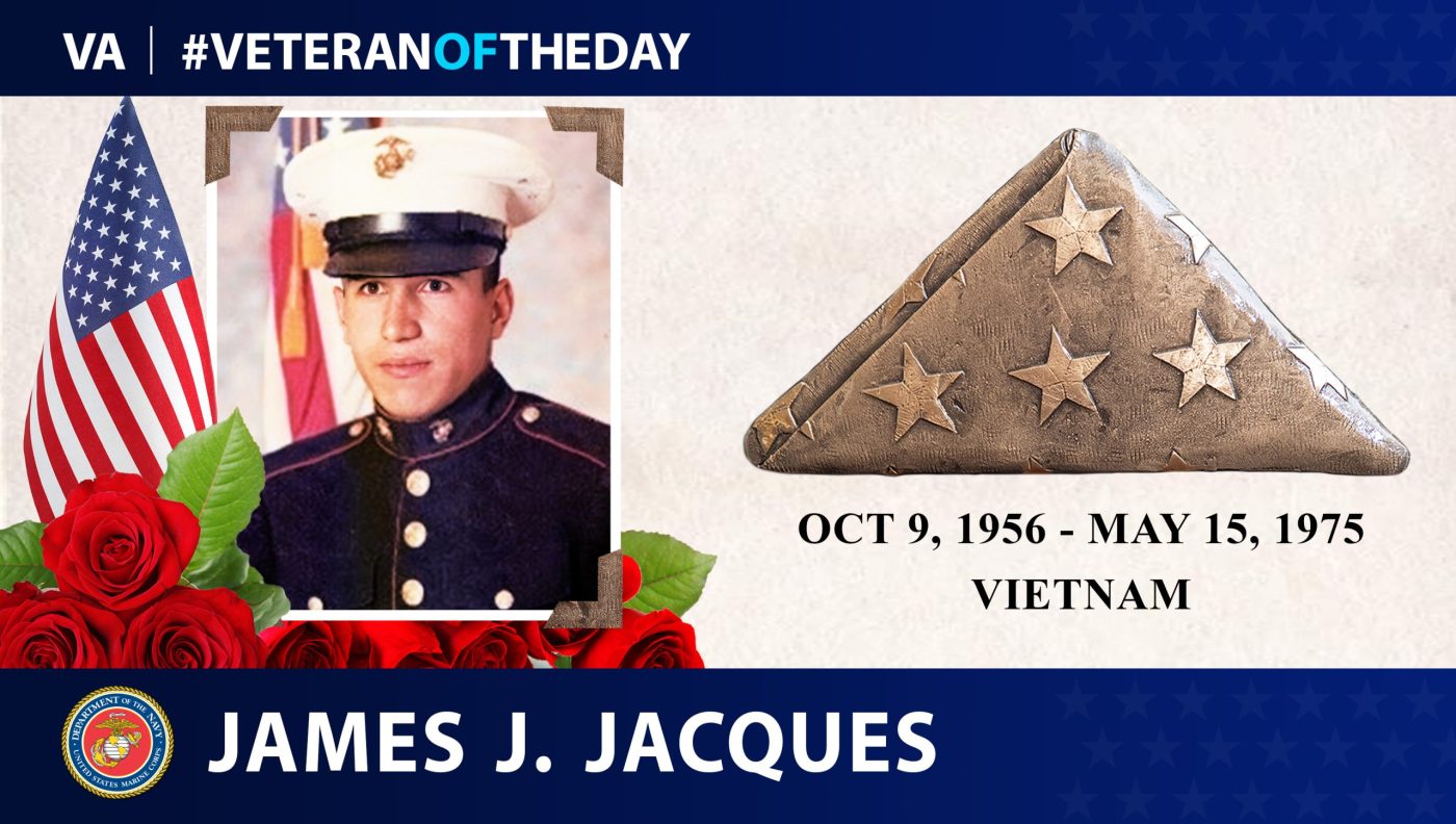 Today's #VeteranOfTheDay is Marine Corps Veteran James J. Jacques, one of the last names on the Vietnam Veterans Memorial wall.