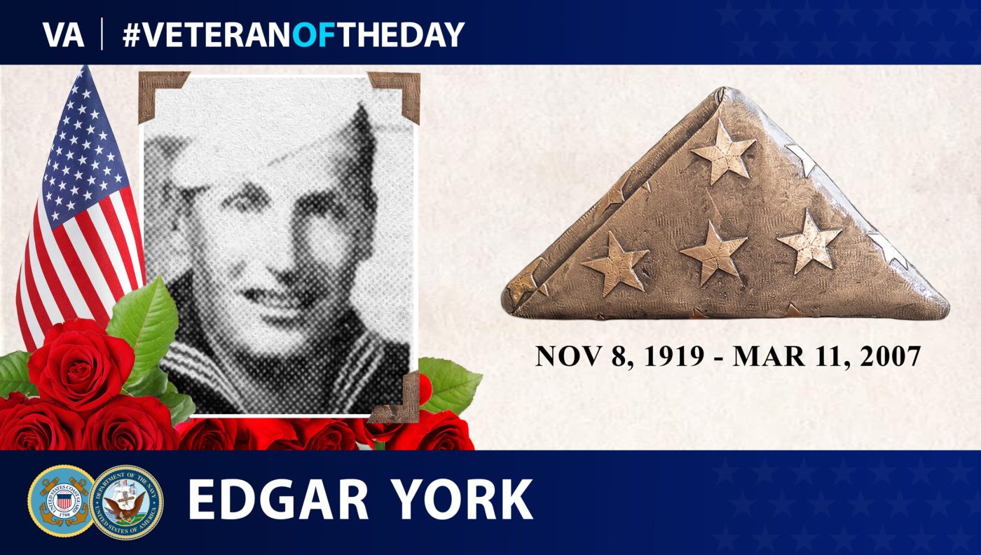 Today's #VeteranOfTheDay is Coast Guard Veteran Edgar York, who served in Puerto Rico in the 1940s.