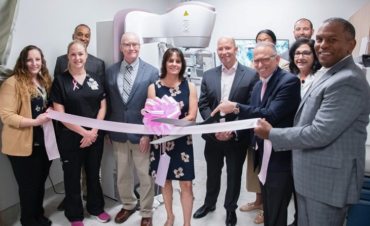 Ribbon cutting at new mammogram unit