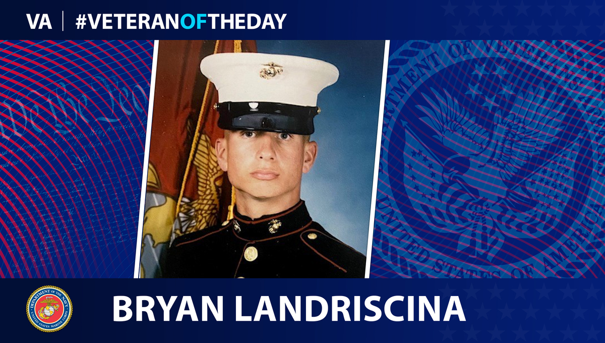 Today’s #VeteranOfTheDay is Marine Corps Veteran Bryan Landriscina, who served for eight years and now works for VA.