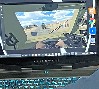 Veteran using immersive technology 