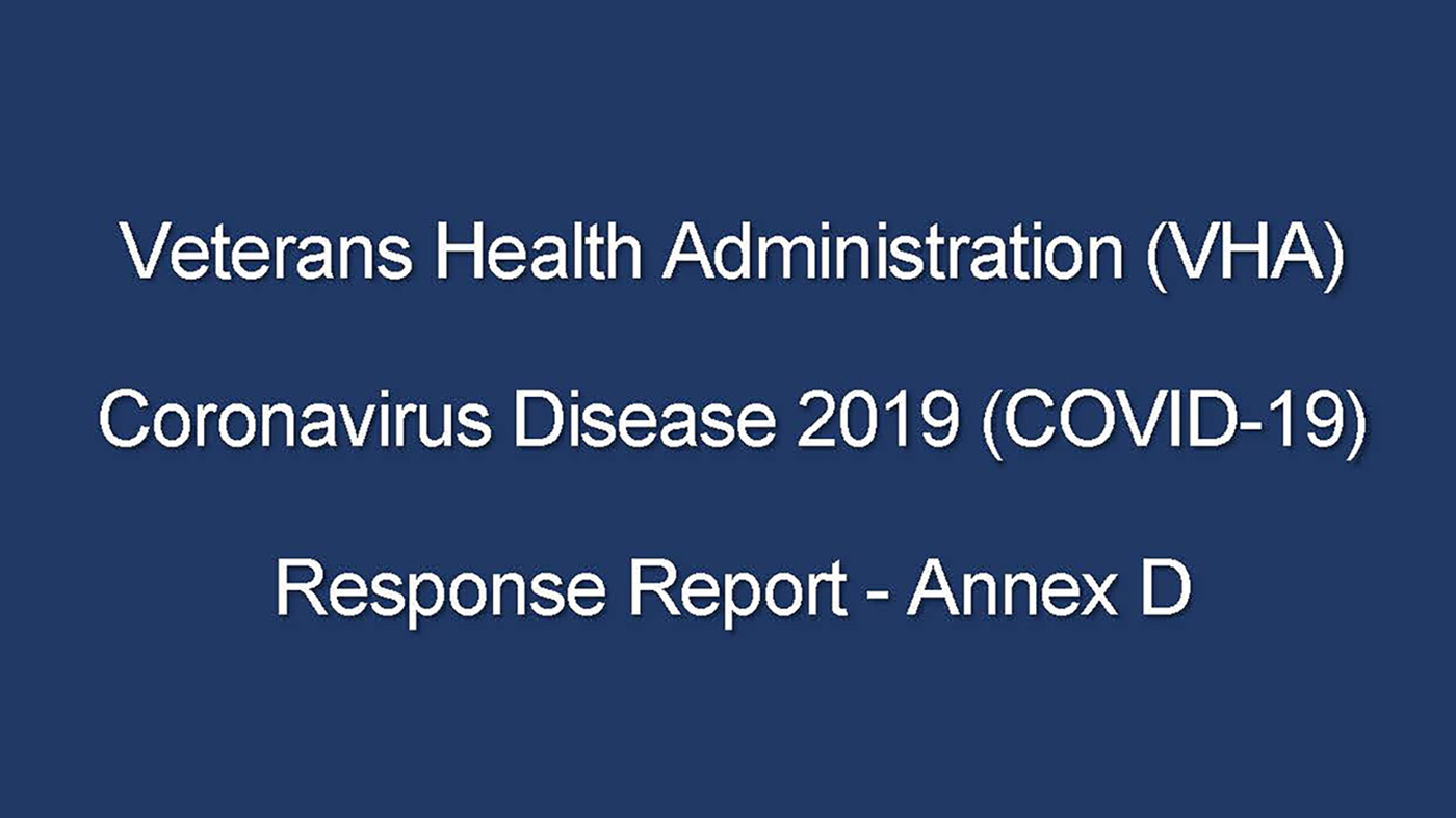 COVID-19 report details continuing Veteran health care support