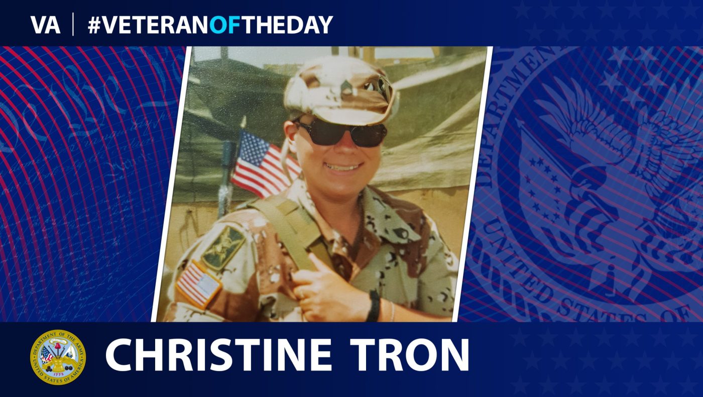 Today’s #VeteranOfTheDay is Army Veteran Christine Tron, who served in Operation Desert Storm and became her VFW post’s first female commander.