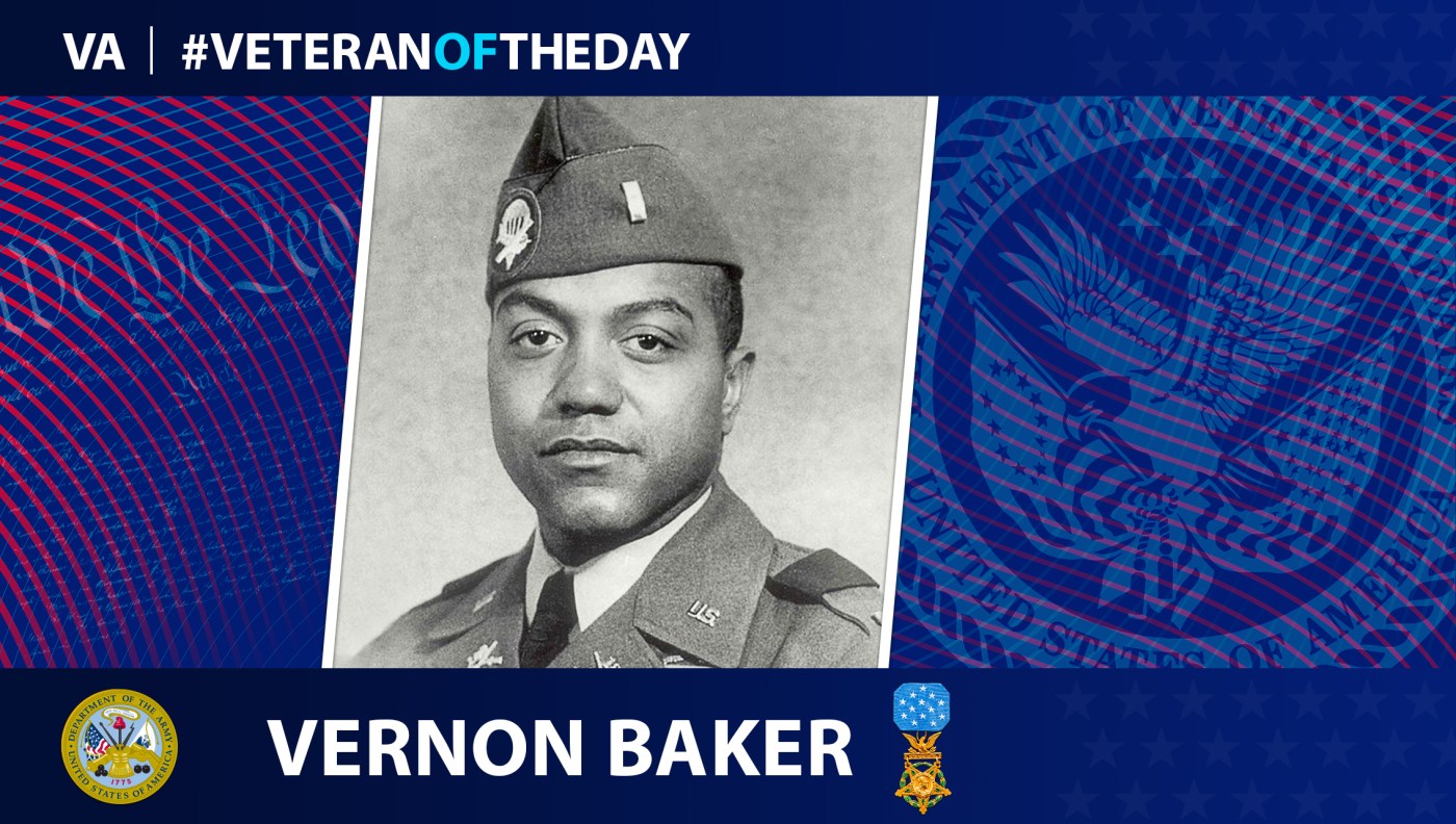 Today’s #VeteranOfTheDay is Army Veteran Vernon Baker, a WWII Medal of Honor recipient.