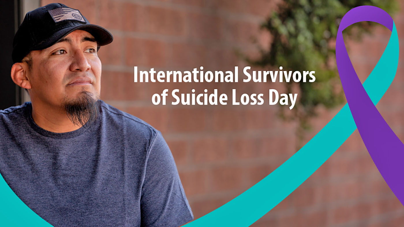 Veteran with Suicide Loss Day graphic