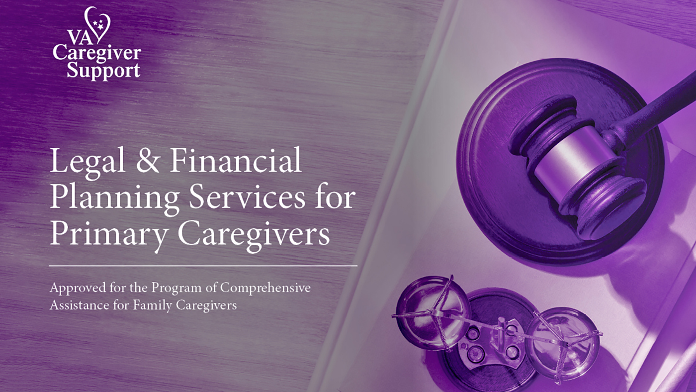 VA Caregiver Support Program graphic of money and legal services