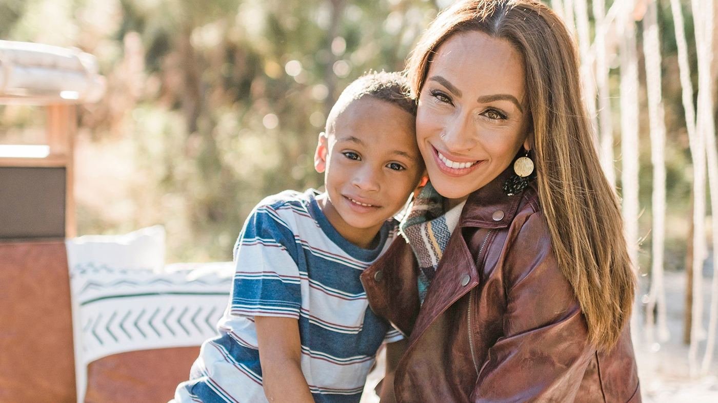 Veteran breast cancer survivor and her son