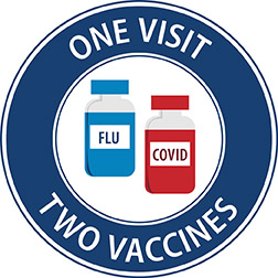 One Visit Two Vaccines logo