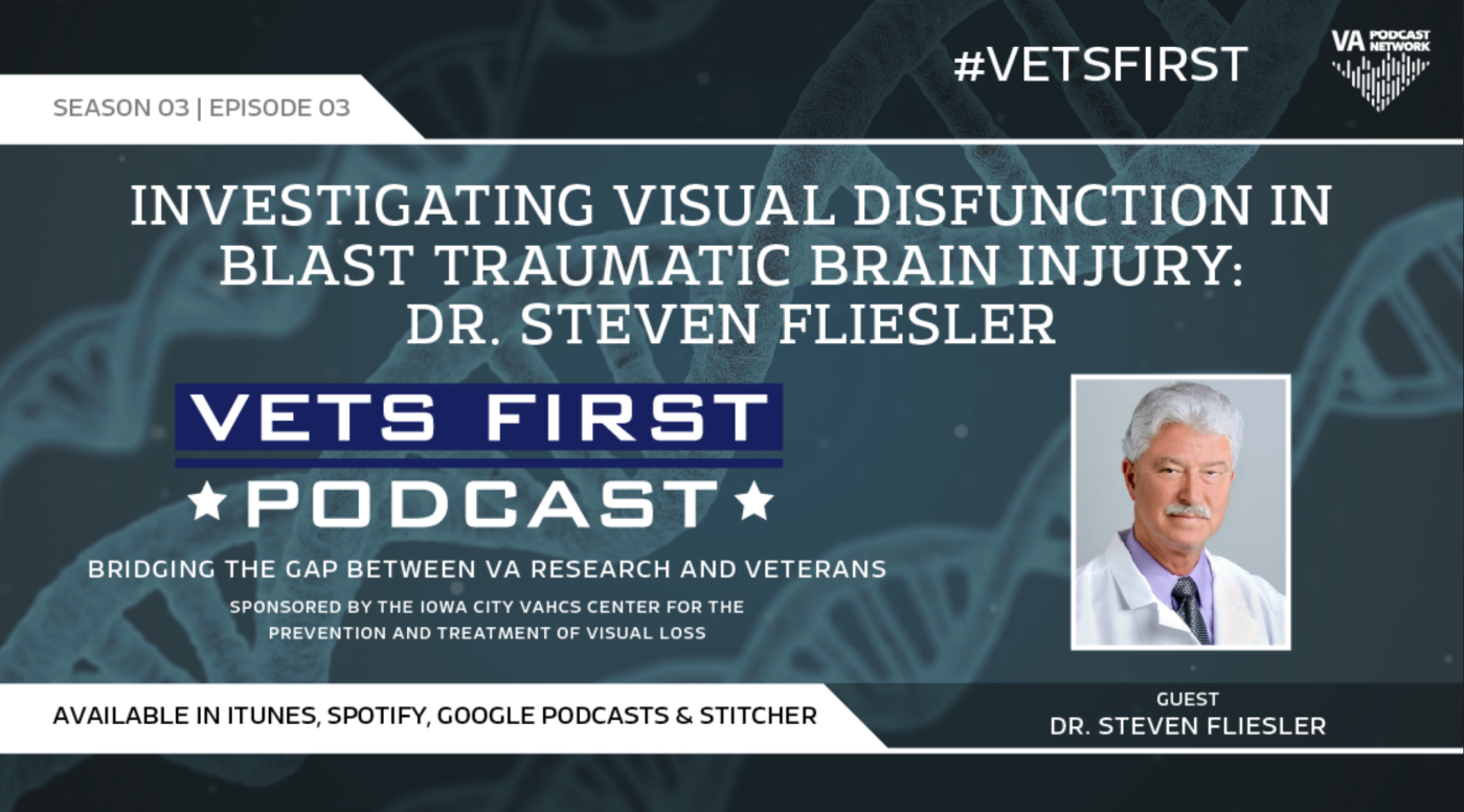 Vets First podcast S3 E3: Investigating visual disfunction in blast TBI: Dr. Steven Fliesler