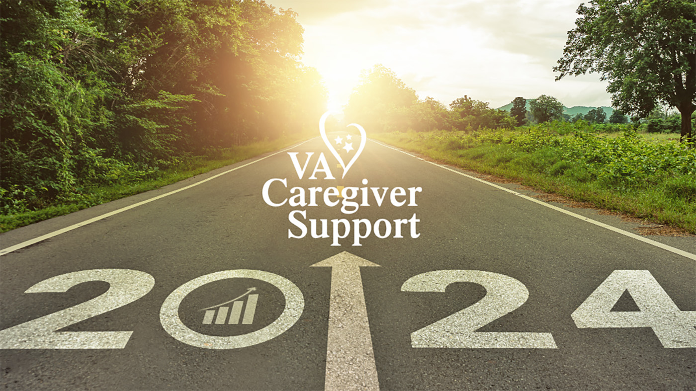 Caregiver Support Program logo on a road