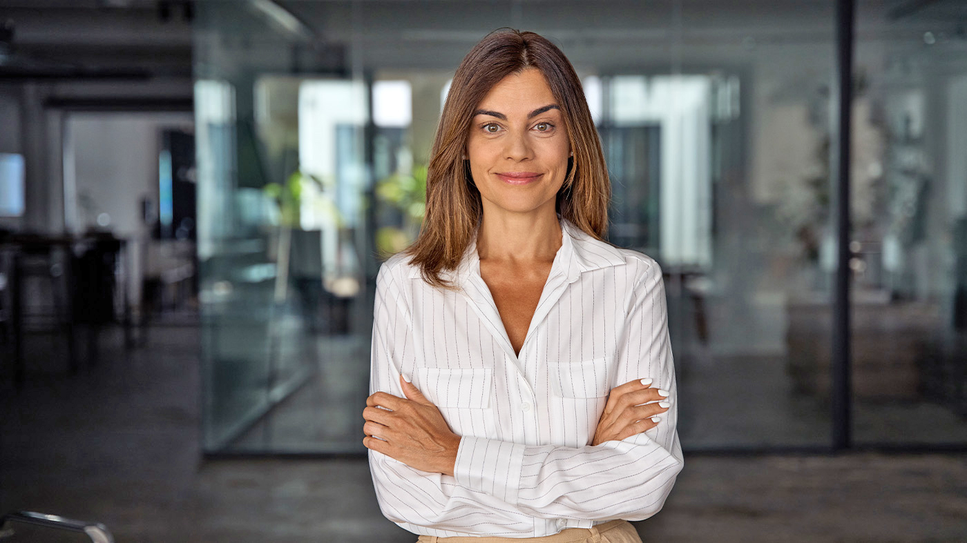 Smiling woman; Salesforce