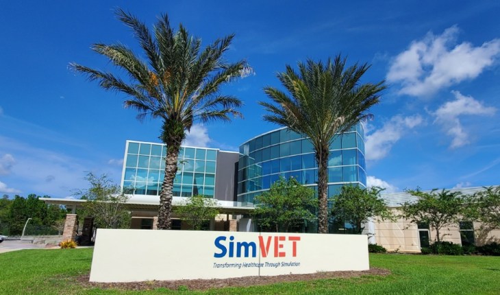 Outdoor facade of National SimVET Center in Orlando, Florida. 
