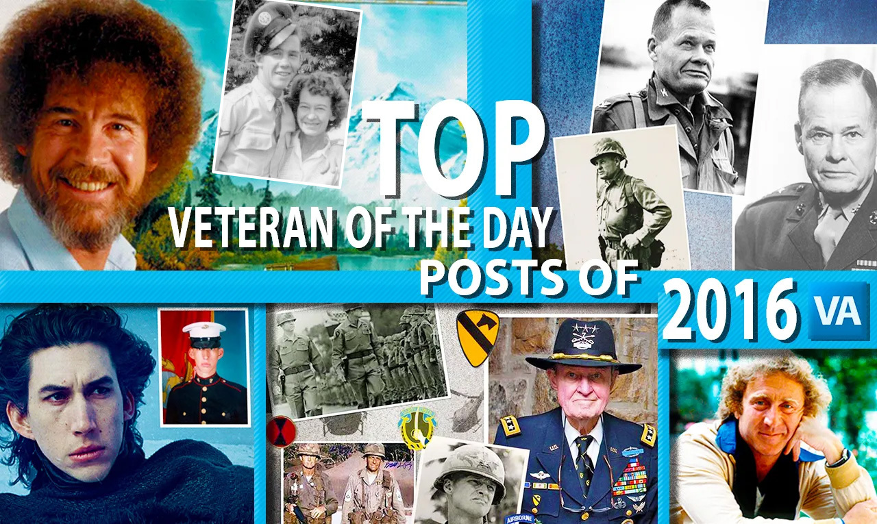 Collage showing Veterans that were featured as Veterans of the Day in 2016