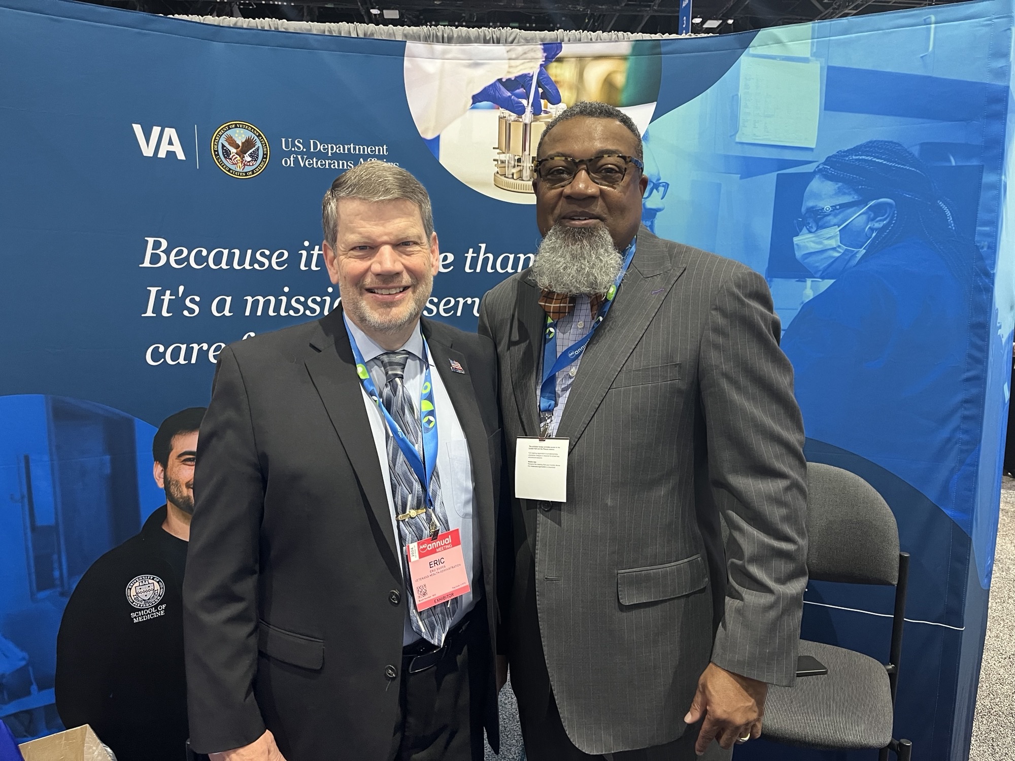 VA recruiters stand at a booth at one of the national events we attend.