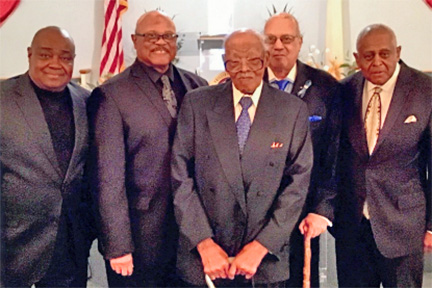 World War II centenarian with pastors