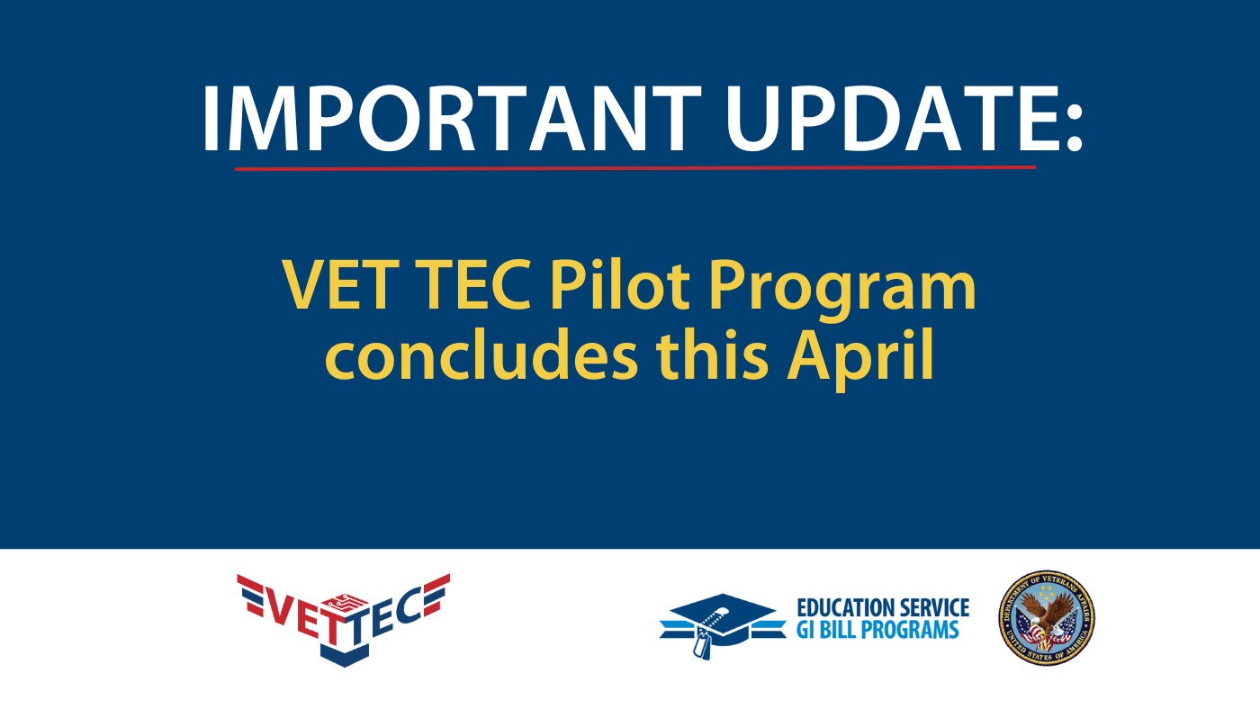 VET TEC update: The pilot program concludes this April