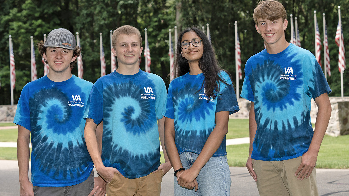 Four youth volunteers