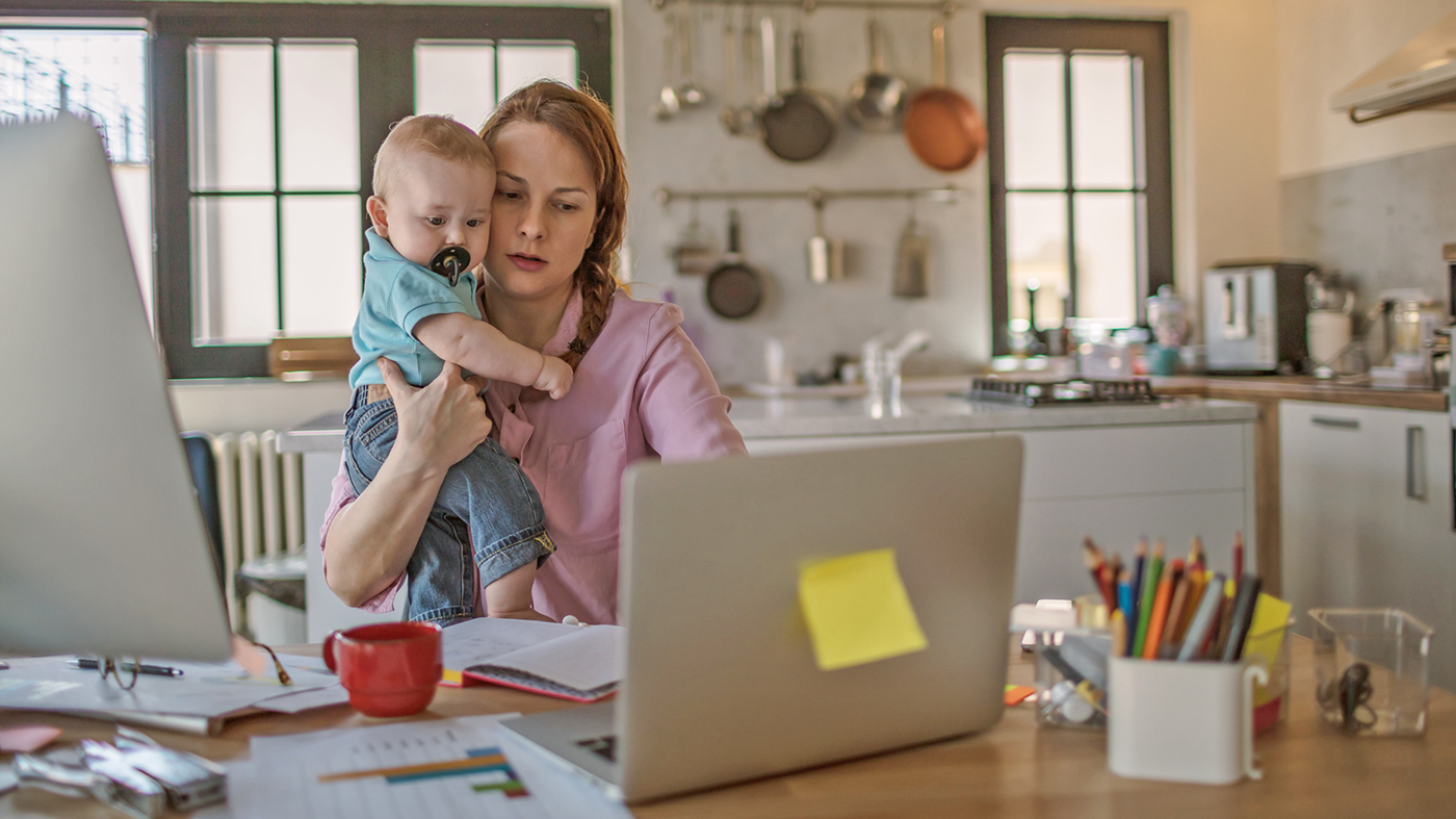 Woman with baby; pregnant and postpartum