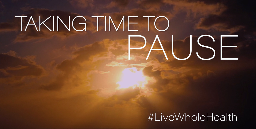 Always rushing? Take a moment to pause and create space in your life with a meditation to relax and rejuvenate, with this week's #LiveWholeHealth video.