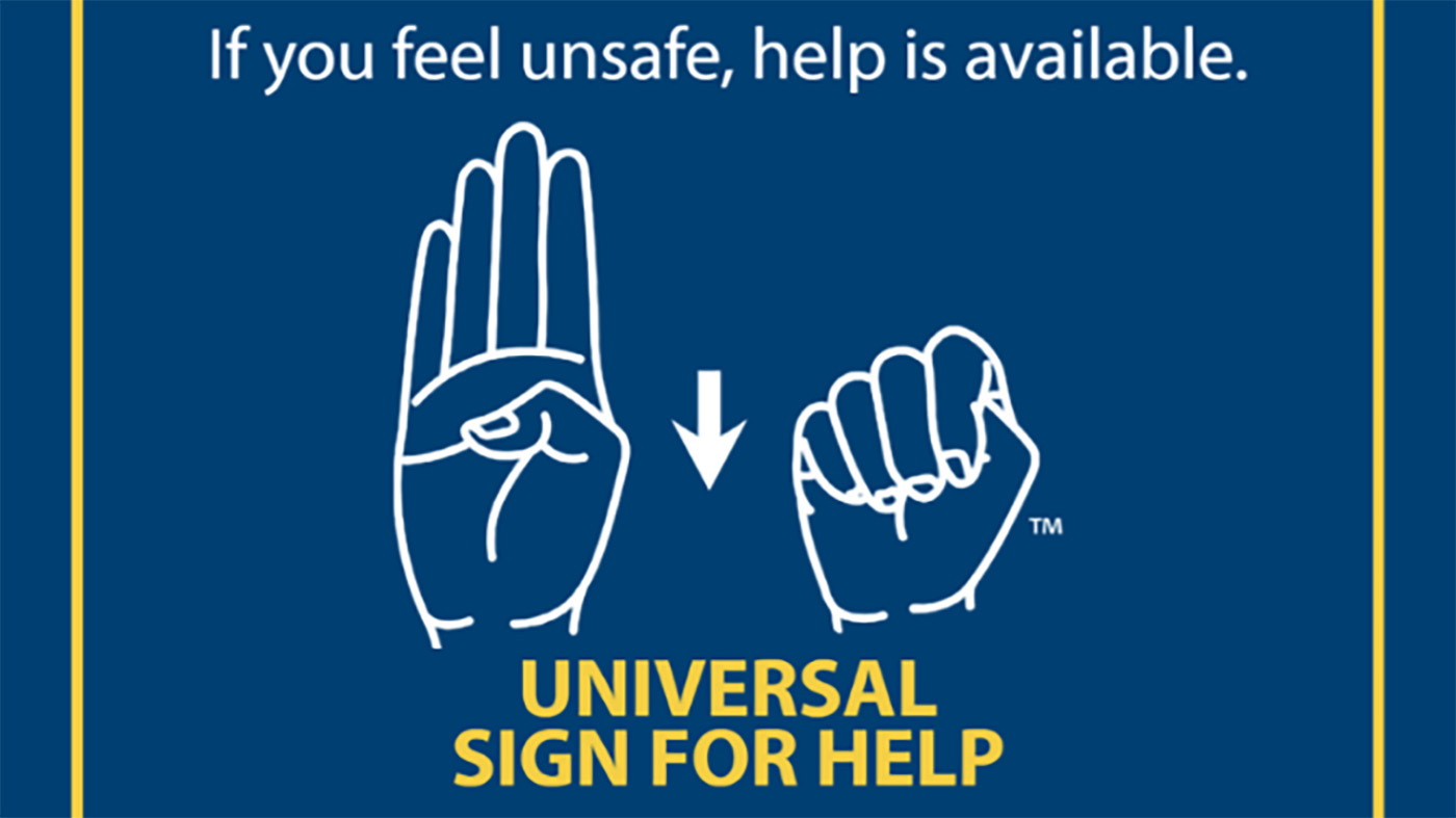 Universal Sign for Help poster