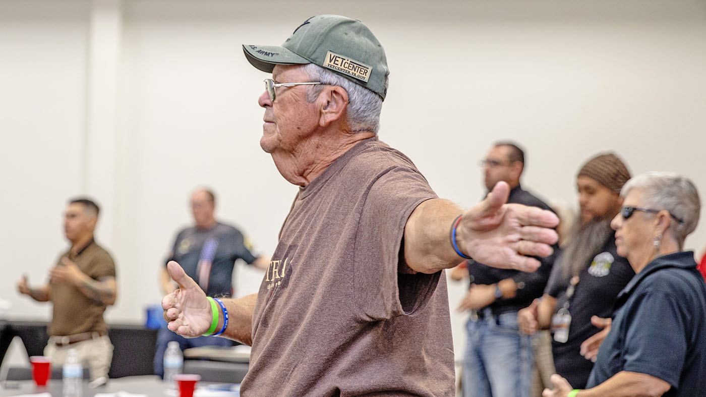 Vet does Tai Chi during mental health summit