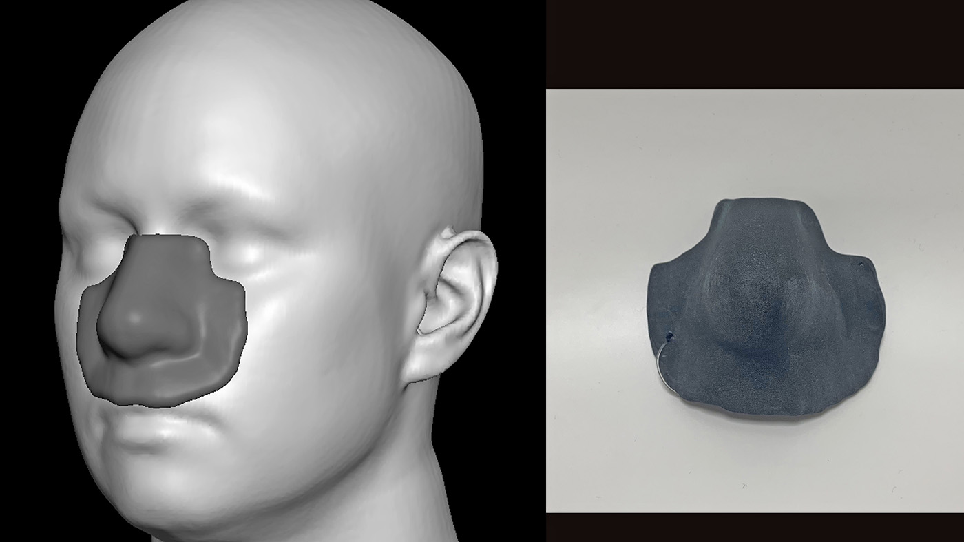 Printed nose bolus