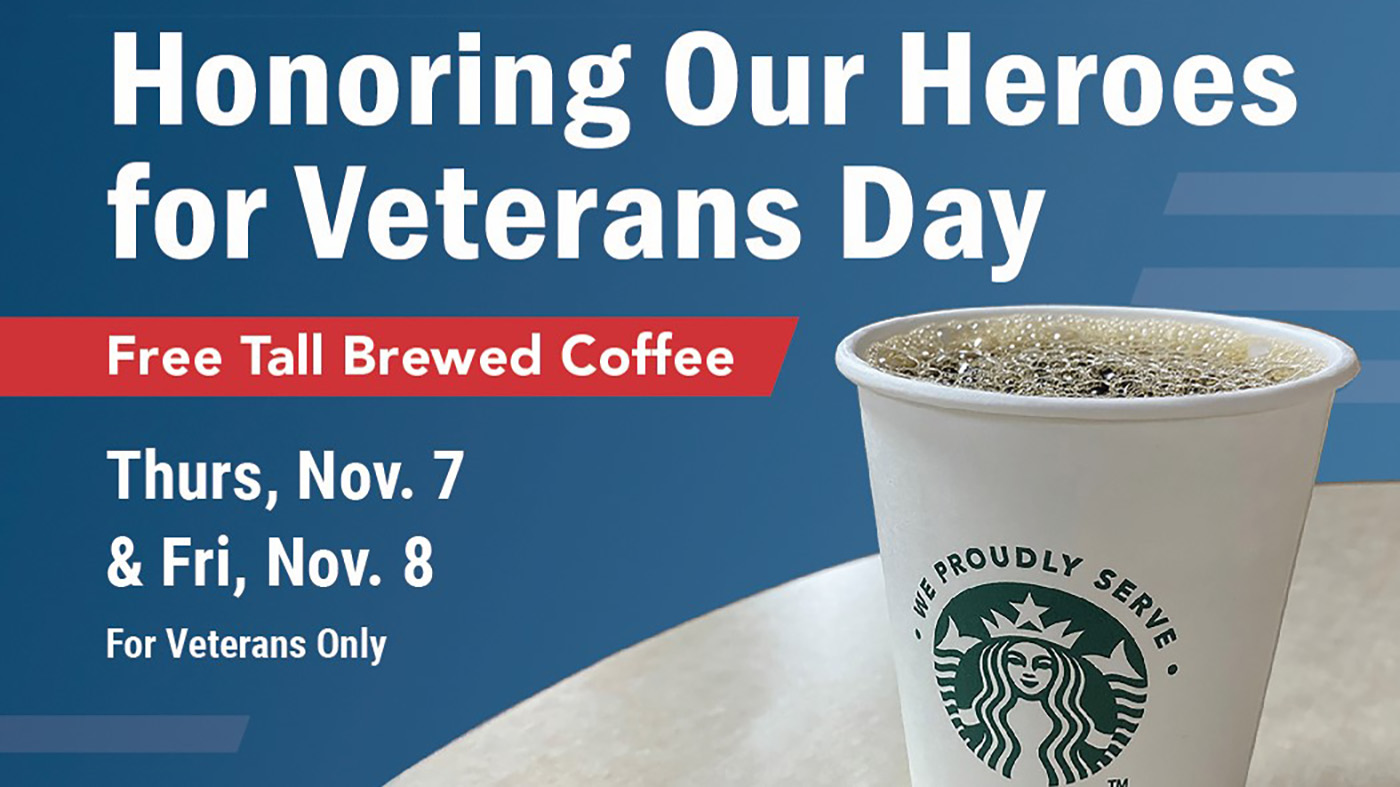 Veterans Canteen Service offering free coffee for Veterans Day