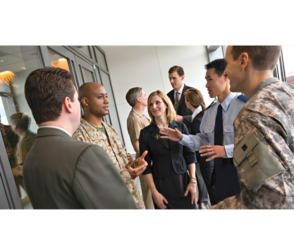 Military members with business mentors.