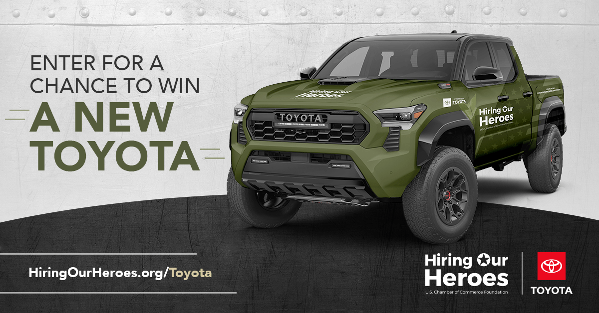 Win a brand new Toyota from Hiring Our Heroes