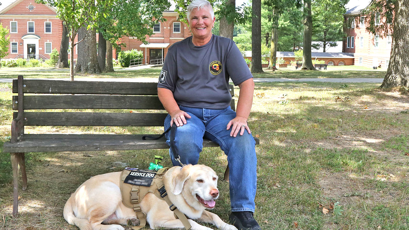 Veteran and service dog; prolonged exposure